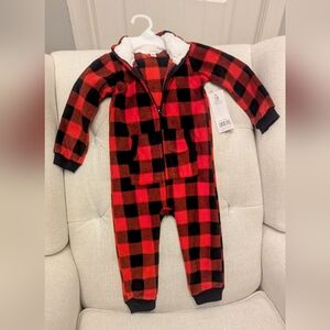 Buffalo check baby onesie